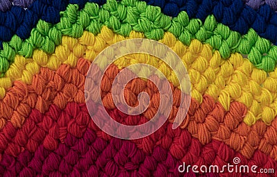 Color Wool Crochet Stock Photo