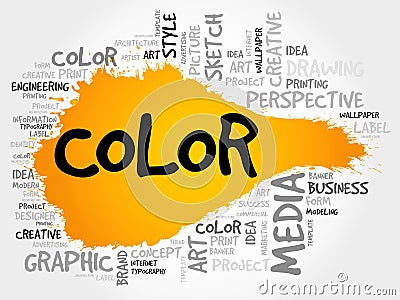 COLOR word cloud Stock Photo