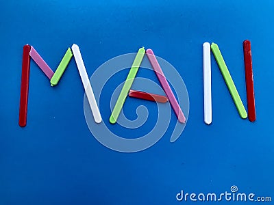 Color word on paper background. Stock Photo