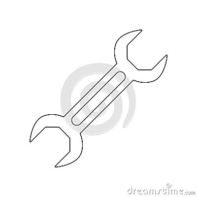 color wrench icon. Element of construction tools for mobile concept and web apps icon. Outline, thin line icon for website design Stock Photo