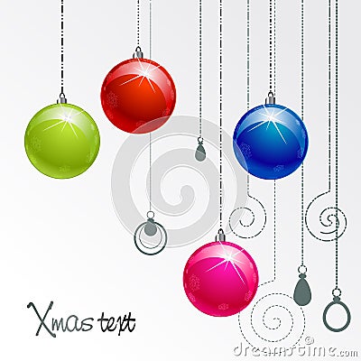 Color Xmas balls Stock Photo