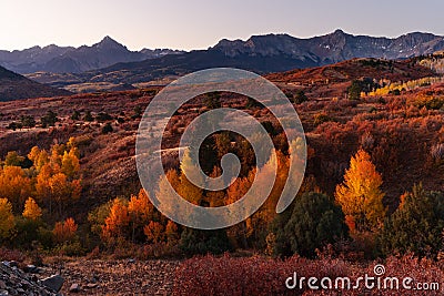 Colorado fall colors in the San Juan Mountains Stock Photo