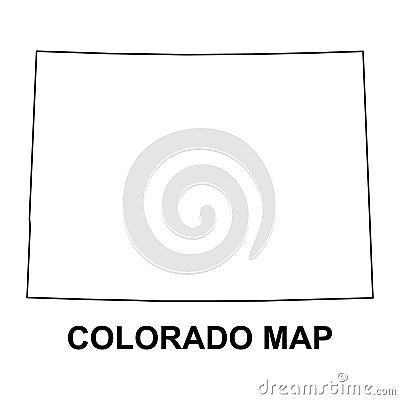 Colorado map shape, united states of america. Flat concept icon symbol vector illustration Vector Illustration