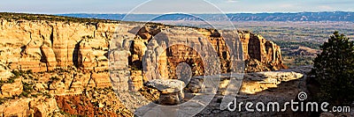 Panoramic view of Colorado National Monument consists of amazing natural formations near the towns of Grand Junction and Fruita Stock Photo