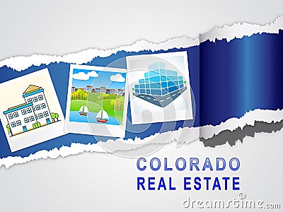 Colorado Real Estate Image Represents Buying Property In Denver United States - 3d Illustration Stock Photo