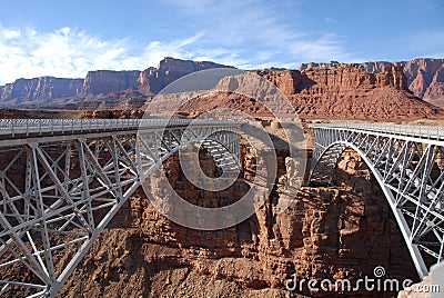 Colorado River bridges Stock Photo
