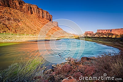 Colorado River in Utah Stock Photo