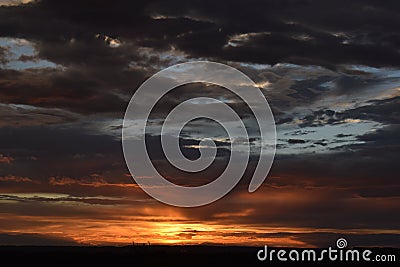 Colorado sunset heavy sky Stock Photo