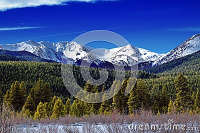 Colorado Winter landscape Stock Photo