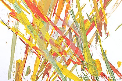 Colored abstract brush painting Stock Photo