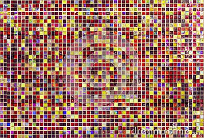 colored abstract ceramic mosaic tile squares Stock Photo