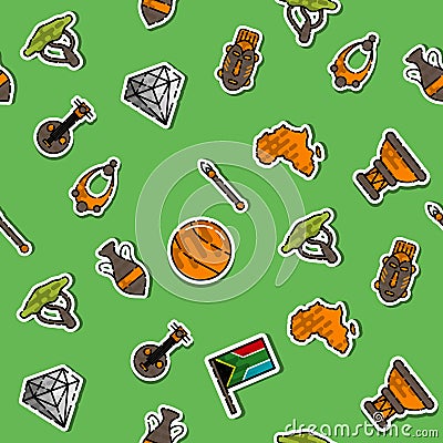 Colored Africa pattern Vector Illustration