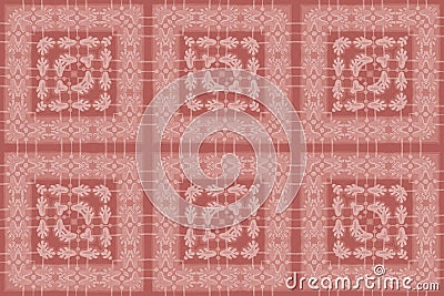 Colored African fabric – Seamless and textured pattern, geometric shapes and lines Stock Photo