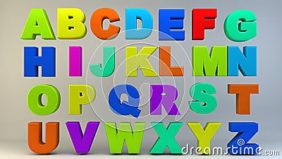 Colored alphabet letters Stock Photo