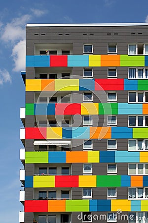 Colored apartments Stock Photo