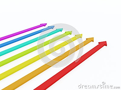 Colored arrows Stock Photo
