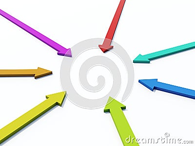 Colored arrows Stock Photo