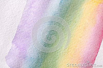 Colored as rainbow abstract watercolor painted texture background Stock Photo