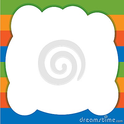 Colored background with cloud Vector Illustration