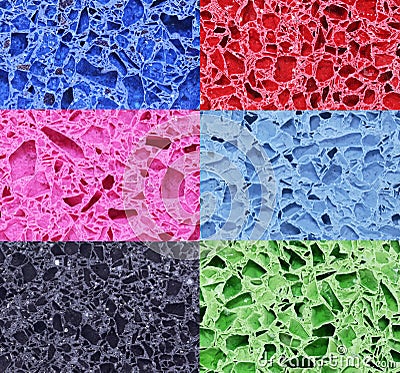 Colored Background collage ceramic Stock Photo