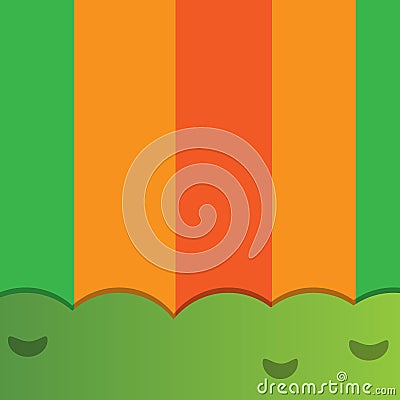 Colored background with forest below Vector Illustration