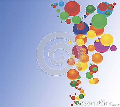 Colored-ball-blue Vector Illustration