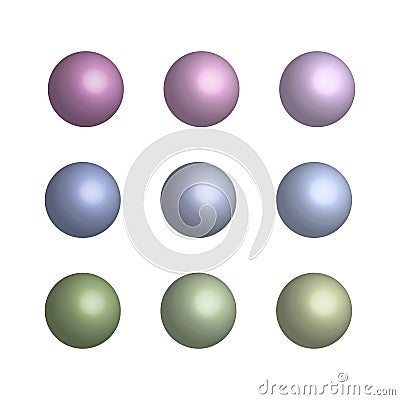 colored balls shapes. Round shape. Game element. Vector illustration. Vector Illustration