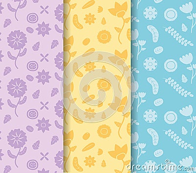 Colored banners flowers decoration Vector Illustration