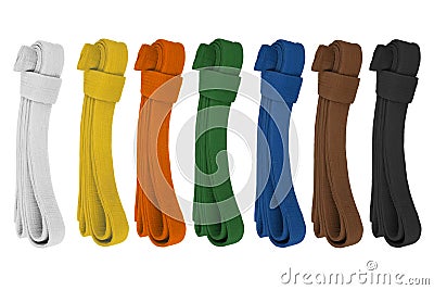 Colored belts Stock Photo
