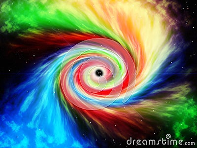 Colored black hole Stock Photo