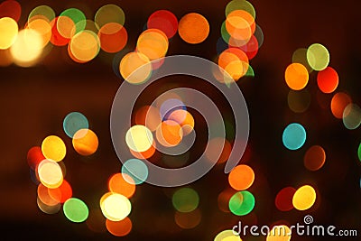 Colored bokeh, bright different colors Stock Photo