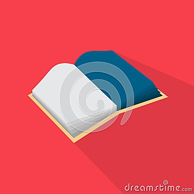 Colored book icon with shadow. Free royalty images. Vector Illustration