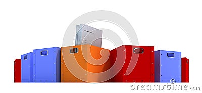 Colored boxes Stock Photo