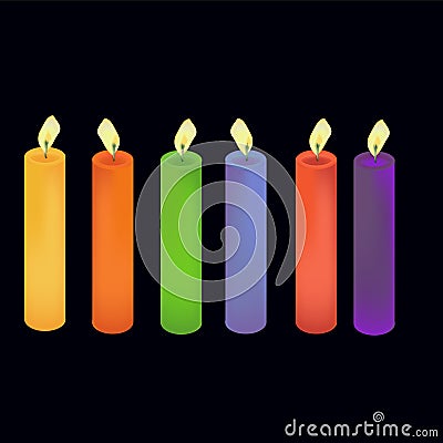 Colored candles Stock Photo