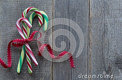 Colored Candy Sticks as a Present Stock Photo