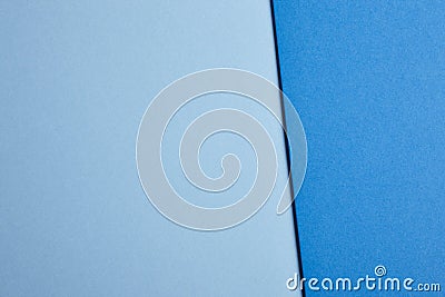 Colored carboards background in blue tones. Copy space Stock Photo