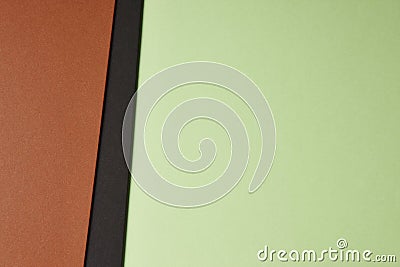 Colored carboards background in brown black green tone. Stock Photo