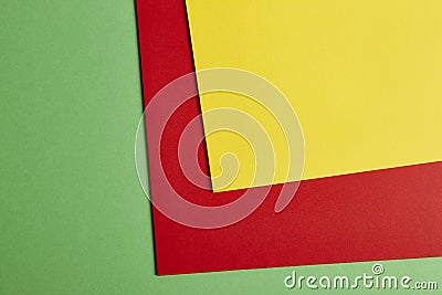 Colored cardboards background in green, red, yellow tone. Copy s Stock Photo