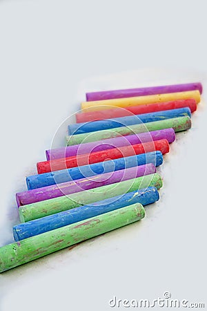 Colored chalk Stock Photo