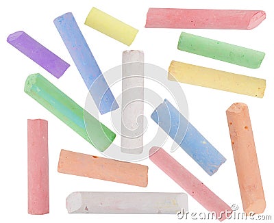 Colored chalk Stock Photo