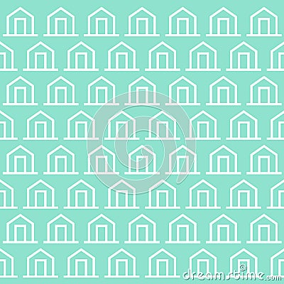 Cute home background pattern. with design backdrop. Vector Illustration. on blue background Vector Illustration