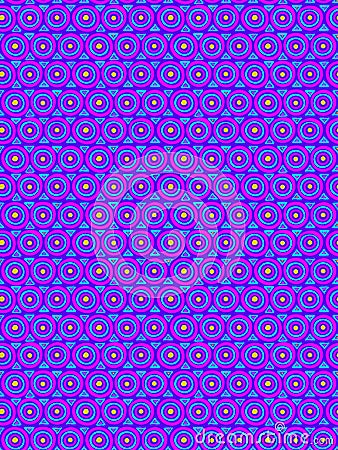 Colored circles seamless paattern. Hand made multicolored round shapes on violet background. Simple pattern for textile Vector Illustration