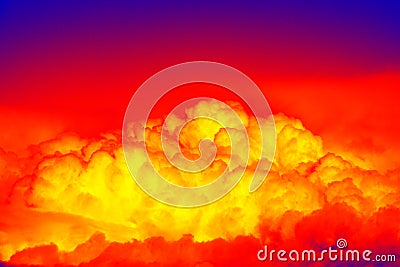 Colored clouds Stock Photo