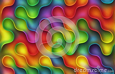 a colored coiling background, intricate repeatable pattern Stock Photo
