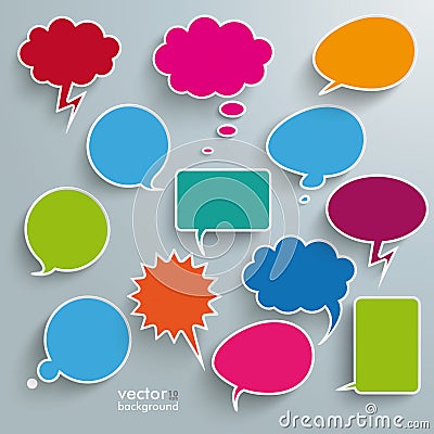 Colored Communication Bubbles Vector Illustration