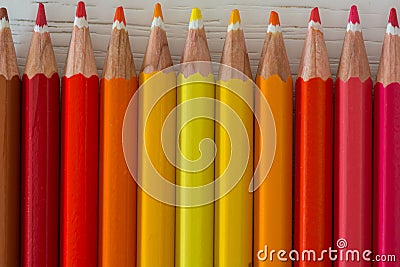 Colored crayon tips Stock Photo