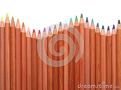 Colored crayons Stock Photo