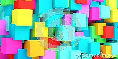 Colored Cubes Colorful Background Stock Photo