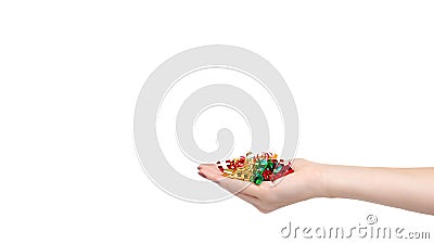 Colored curled confetti, party decoration element, fun and happy Stock Photo