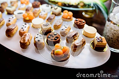 Mixed colored delicious sweets Stock Photo
